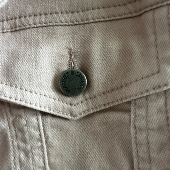 Market & Spruce Blush Pink Jean Jacket - Picture 4 of 7